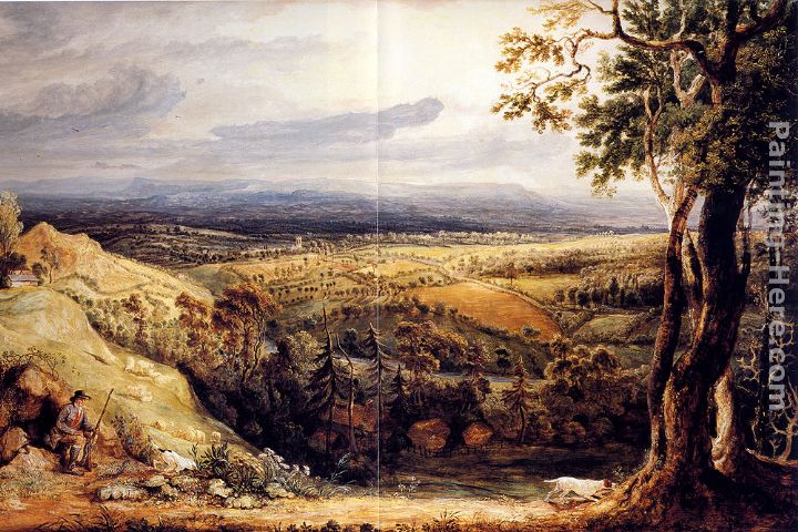 View In Somersetshire From Fitzhead, The Seat Of Lord Somerville painting - James Ward View In Somersetshire From Fitzhead, The Seat Of Lord Somerville art painting
